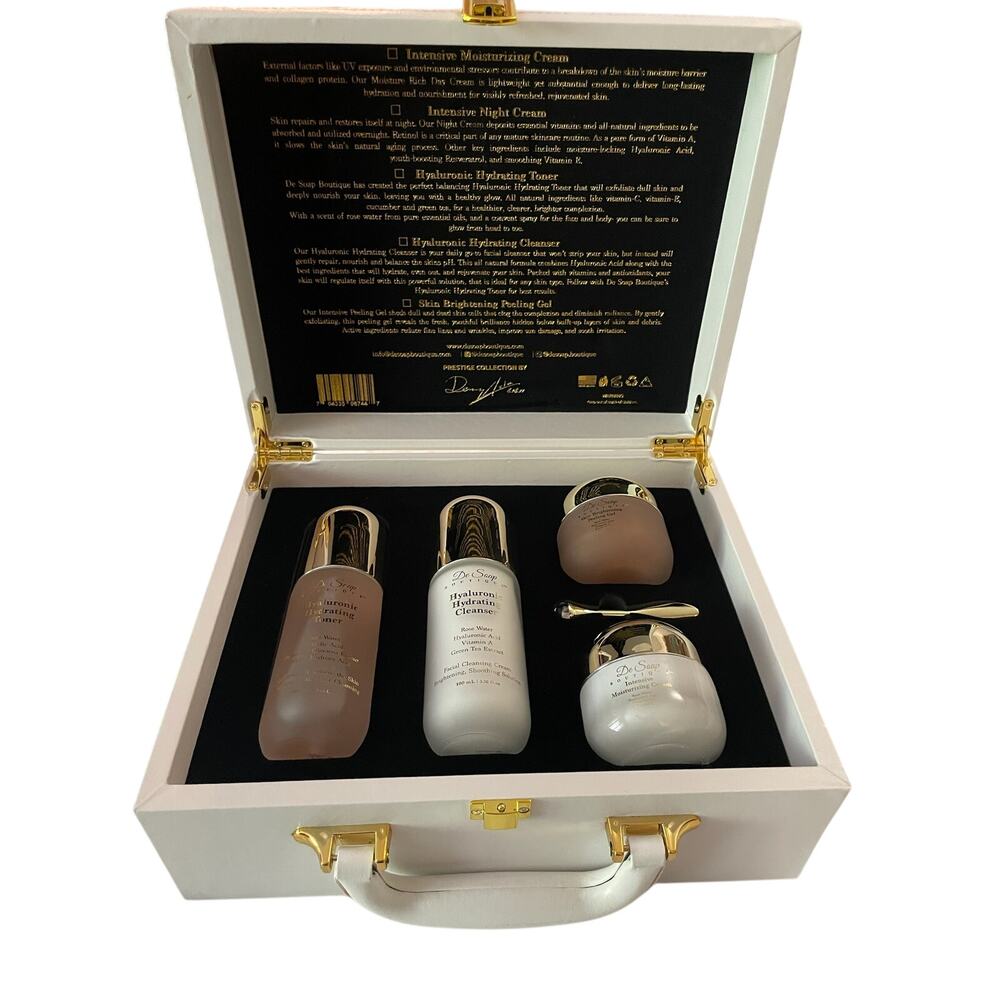 De Soap Boutique Prestige Collection 5‑Piece Skincare Kit w/ Gift Box NIB